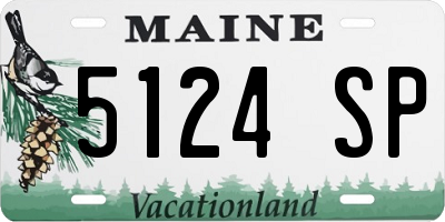 ME license plate 5124SP