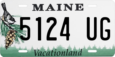 ME license plate 5124UG