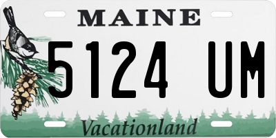 ME license plate 5124UM