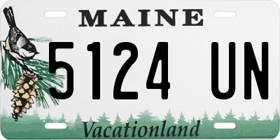ME license plate 5124UN