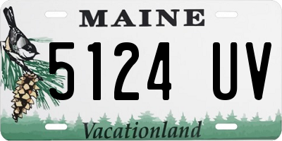 ME license plate 5124UV