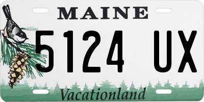 ME license plate 5124UX