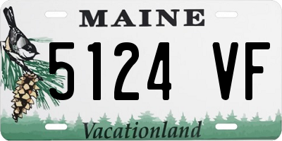 ME license plate 5124VF