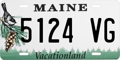 ME license plate 5124VG