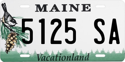 ME license plate 5125SA