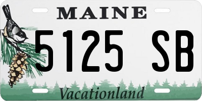 ME license plate 5125SB