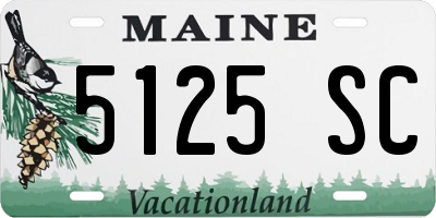 ME license plate 5125SC