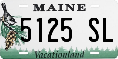 ME license plate 5125SL
