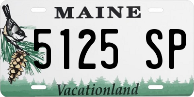 ME license plate 5125SP