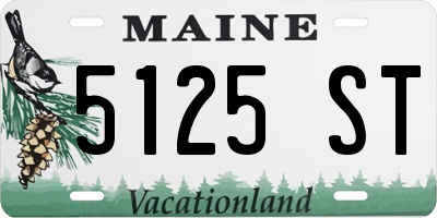 ME license plate 5125ST