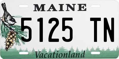 ME license plate 5125TN