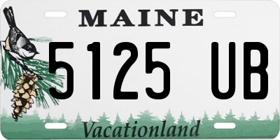 ME license plate 5125UB