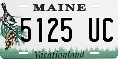 ME license plate 5125UC