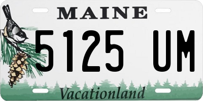 ME license plate 5125UM