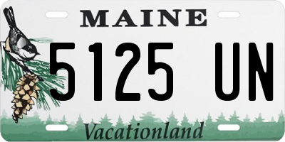 ME license plate 5125UN