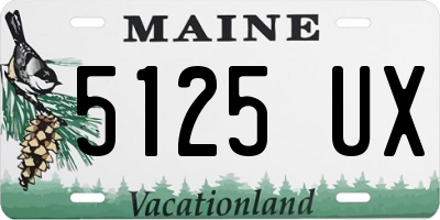 ME license plate 5125UX