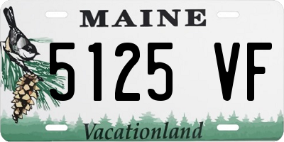 ME license plate 5125VF