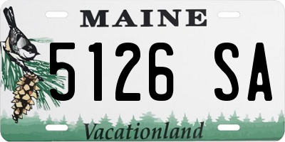 ME license plate 5126SA