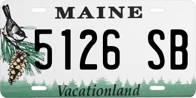 ME license plate 5126SB