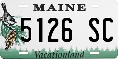 ME license plate 5126SC