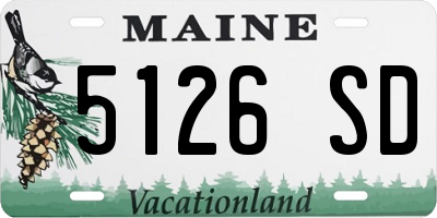 ME license plate 5126SD