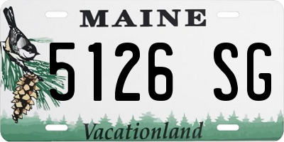 ME license plate 5126SG