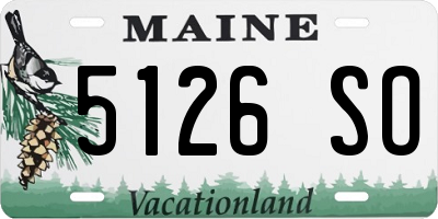 ME license plate 5126SO