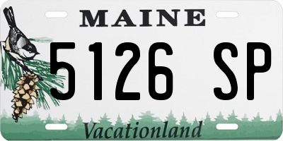 ME license plate 5126SP