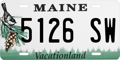 ME license plate 5126SW
