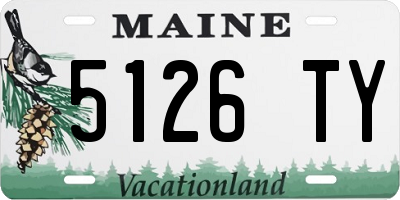 ME license plate 5126TY
