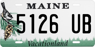 ME license plate 5126UB