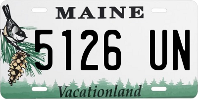 ME license plate 5126UN