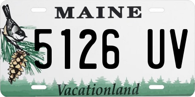 ME license plate 5126UV