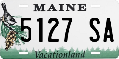 ME license plate 5127SA