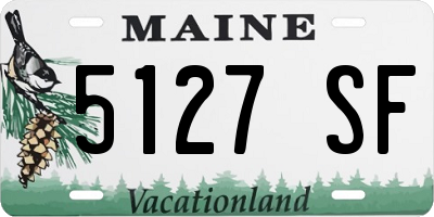 ME license plate 5127SF