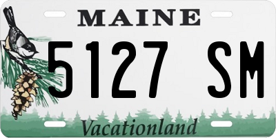 ME license plate 5127SM