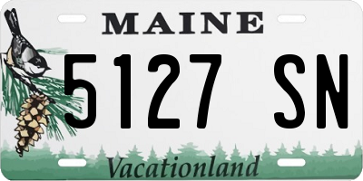 ME license plate 5127SN