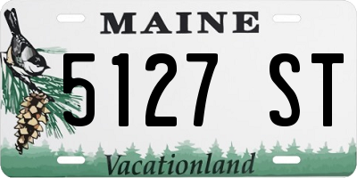 ME license plate 5127ST
