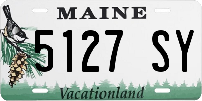 ME license plate 5127SY