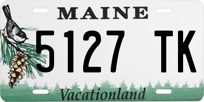 ME license plate 5127TK