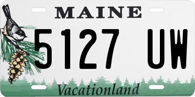 ME license plate 5127UW