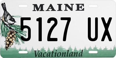 ME license plate 5127UX