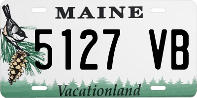 ME license plate 5127VB