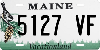 ME license plate 5127VF