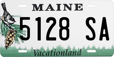 ME license plate 5128SA