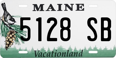 ME license plate 5128SB