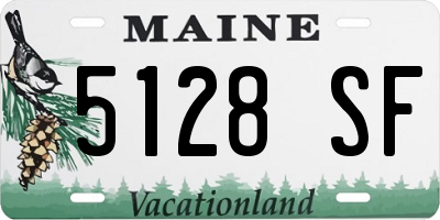 ME license plate 5128SF