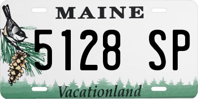 ME license plate 5128SP