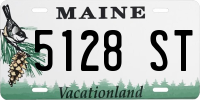 ME license plate 5128ST