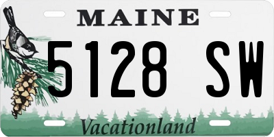 ME license plate 5128SW